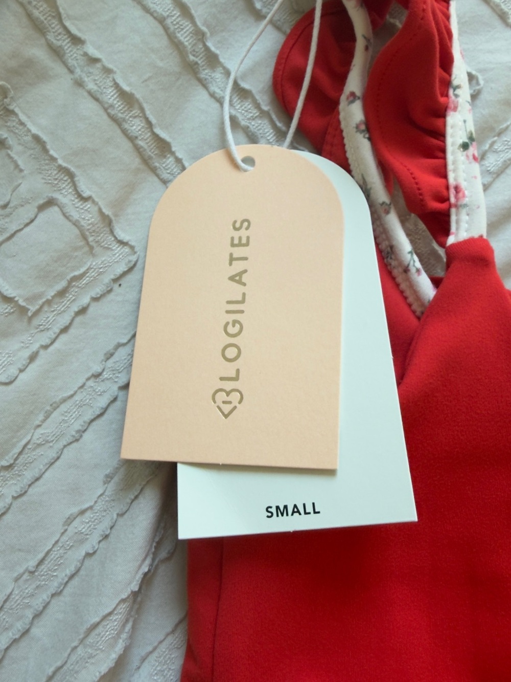 Blogilates Red Ruffle-Trim Tank Top - Picture 4 of 4